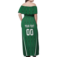 Custom Northern Ireland Football Family Matching Off Shoulder Maxi Dress and Hawaiian Shirt Norn Iron Go Champions