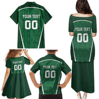 Custom Northern Ireland Football Family Matching Puletasi and Hawaiian Shirt Norn Iron Go Champions