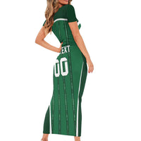 Custom Northern Ireland Football Family Matching Short Sleeve Bodycon Dress and Hawaiian Shirt Norn Iron Go Champions