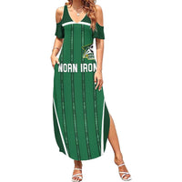 Custom Northern Ireland Football Family Matching Summer Maxi Dress and Hawaiian Shirt Norn Iron Go Champions