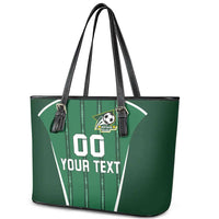 Custom Northern Ireland Football Leather Tote Bag Norn Iron Go Champions
