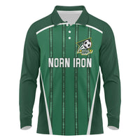 Custom Northern Ireland Football Long Sleeve Polo Shirt Norn Iron Go Champions