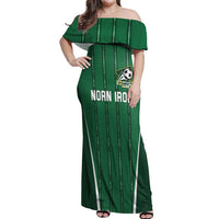 Custom Northern Ireland Football Off Shoulder Maxi Dress Norn Iron Go Champions