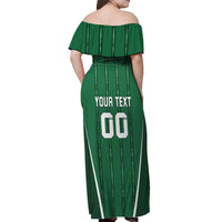 Custom Northern Ireland Football Off Shoulder Maxi Dress Norn Iron Go Champions