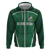 Custom Northern Ireland Football Zip Hoodie Norn Iron Go Champions