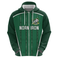 Custom Northern Ireland Football Zip Hoodie Norn Iron Go Champions