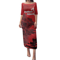 Personalized Northern Ireland Family Matching Puletasi and Hawaiian Shirt Giant’s Causeway Retro Style