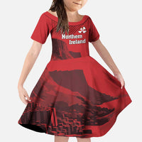 Personalized Northern Ireland Family Matching Short Sleeve Bodycon Dress and Hawaiian Shirt Giant’s Causeway Retro Style