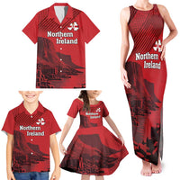 Personalized Northern Ireland Family Matching Tank Maxi Dress and Hawaiian Shirt Giant’s Causeway Retro Style