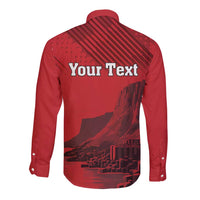 Personalized Northern Ireland Long Sleeve Button Shirt Giant’s Causeway Retro Style