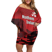 Personalized Northern Ireland Off Shoulder Short Dress Giant’s Causeway Retro Style