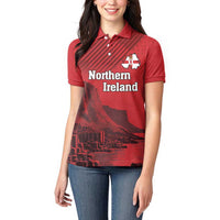 Personalized Northern Ireland Women Polo Shirt Giant’s Causeway Retro Style