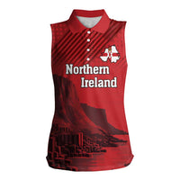 Personalized Northern Ireland Women Sleeveless Polo Shirt Giant’s Causeway Retro Style