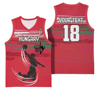 Hungary Basketball Custom Basketball Jersey Come On Magyars Grunge Style - Wonder Print Shop