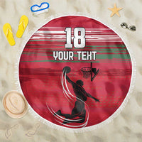 Hungary Basketball Custom Beach Blanket Come On Magyars Grunge Style - Wonder Print Shop