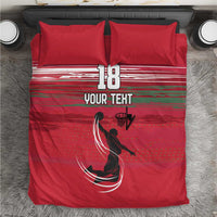 Hungary Basketball Custom Bedding Set Come On Magyars Grunge Style - Wonder Print Shop