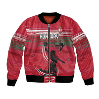 Hungary Basketball Custom Bomber Jacket Come On Magyars Grunge Style - Wonder Print Shop