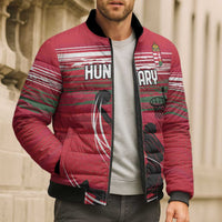 Hungary Basketball Custom Bomber Puffer Jacket Come On Magyars Grunge Style - Wonder Print Shop