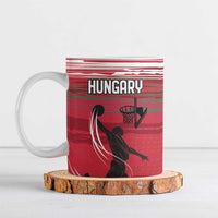 Hungary Basketball Custom Ceramic Mug Come On Magyars Grunge Style - Wonder Print Shop