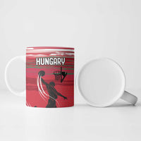 Hungary Basketball Custom Ceramic Mug Come On Magyars Grunge Style - Wonder Print Shop