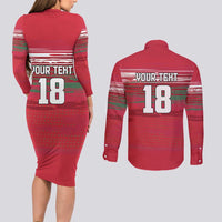 Hungary Basketball Custom Couples Matching Long Sleeve Bodycon Dress and Long Sleeve Button Shirt Come On Magyars Grunge Style - Wonder Print Shop