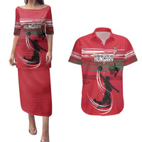 Hungary Basketball Custom Couples Matching Puletasi and Hawaiian Shirt Come On Magyars Grunge Style - Wonder Print Shop