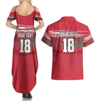 Hungary Basketball Custom Couples Matching Summer Maxi Dress and Hawaiian Shirt Come On Magyars Grunge Style - Wonder Print Shop