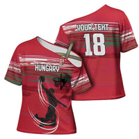 Hungary Basketball Custom Cross Shoulder Shirt Come On Magyars Grunge Style - Wonder Print Shop