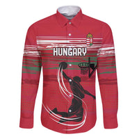 Hungary Basketball Custom Family Matching Mermaid Dress and Hawaiian Shirt Come On Magyars Grunge Style - Wonder Print Shop