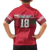 Hungary Basketball Custom Family Matching Off The Shoulder Long Sleeve Dress and Hawaiian Shirt Come On Magyars Grunge Style - Wonder Print Shop