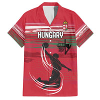 Hungary Basketball Custom Family Matching Off The Shoulder Long Sleeve Dress and Hawaiian Shirt Come On Magyars Grunge Style - Wonder Print Shop