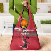 Hungary Basketball Custom Grocery Bag Come On Magyars Grunge Style - Wonder Print Shop