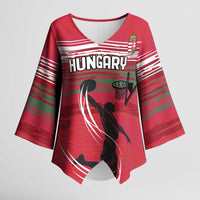 Hungary Basketball Custom Kimono Sleeve Blouse Come On Magyars Grunge Style - Wonder Print Shop