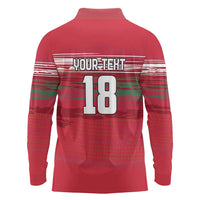 Hungary Basketball Custom Long Sleeve Polo Shirt Come On Magyars Grunge Style - Wonder Print Shop
