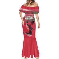 Hungary Basketball Custom Mermaid Dress Come On Magyars Grunge Style - Wonder Print Shop