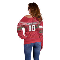 Hungary Basketball Custom Off Shoulder Sweater Come On Magyars Grunge Style - Wonder Print Shop