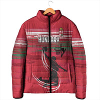 Hungary Basketball Custom Padded Jacket Come On Magyars Grunge Style - Wonder Print Shop