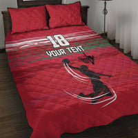 Hungary Basketball Custom Quilt Bed Set Come On Magyars Grunge Style - Wonder Print Shop