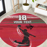 Hungary Basketball Custom Round Carpet Come On Magyars Grunge Style - Wonder Print Shop