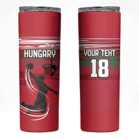 Hungary Basketball Custom Skinny Tumbler Come On Magyars Grunge Style - Wonder Print Shop