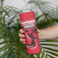 Hungary Basketball Custom Skinny Tumbler Come On Magyars Grunge Style - Wonder Print Shop