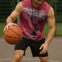 Hungary Basketball Custom Sleeveless Hoodie Come On Magyars Grunge Style - Wonder Print Shop