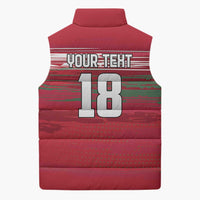 Hungary Basketball Custom Sleeveless Puffer Jacket Come On Magyars Grunge Style - Wonder Print Shop