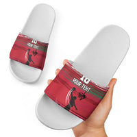 Hungary Basketball Custom Slide Sandals Come On Magyars Grunge Style - Wonder Print Shop