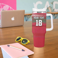 Hungary Basketball Custom Tumbler With Handle Come On Magyars Grunge Style - Wonder Print Shop