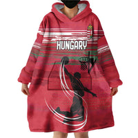 Hungary Basketball Custom Wearable Blanket Hoodie Come On Magyars Grunge Style - Wonder Print Shop