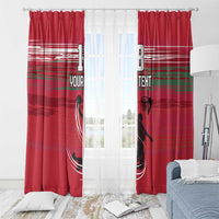 Hungary Basketball Custom Window Curtain Come On Magyars Grunge Style - Wonder Print Shop