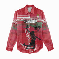 Hungary Basketball Custom Women Casual Shirt Come On Magyars Grunge Style - Wonder Print Shop