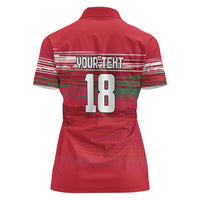 Hungary Basketball Custom Women Polo Shirt Come On Magyars Grunge Style - Wonder Print Shop
