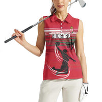 Hungary Basketball Custom Women Sleeveless Polo Shirt Come On Magyars Grunge Style - Wonder Print Shop